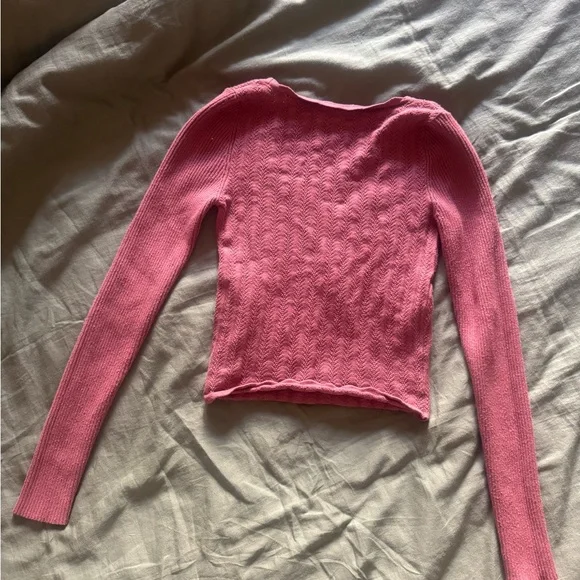 Wilfred Soloist Sweetheart Neckline Sweater in Pink - Picture 2 of 3